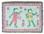 NEW Fancy Frogs Tapestry Throw